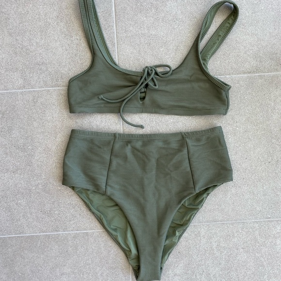 Onia Other - Onia Ribbed Bikini Set M/S Green